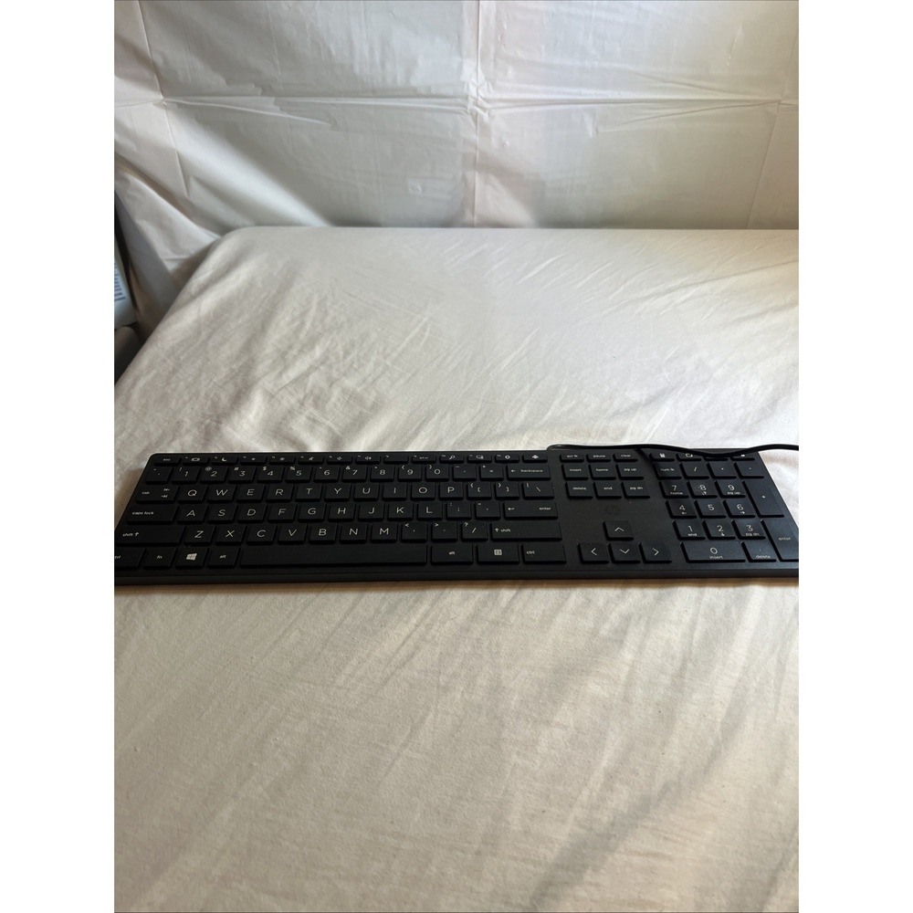 HP Desktop 320K Slim Wired QWERTY Keyboard - Black (L96909-001)
